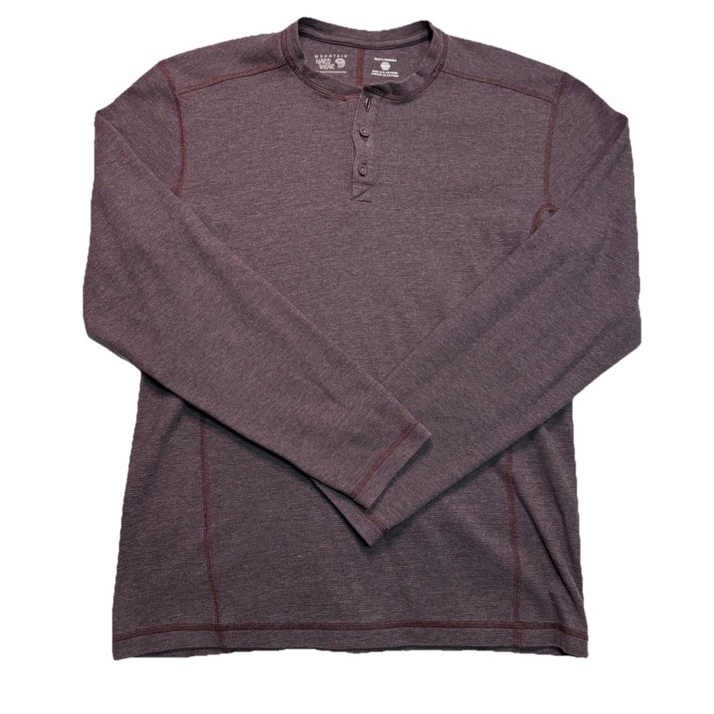 Mountain Hardwear Shirt Mens Medium  Trekking Thermal Henley Hiking Gorpcore EUC